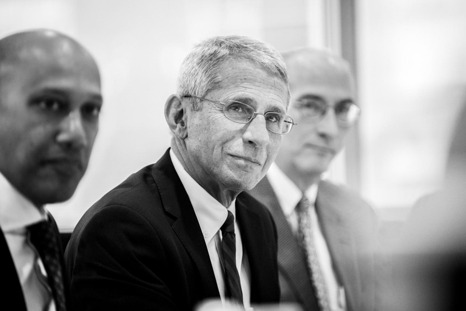 Candid of Dr Anthony Fauci in a meeting 