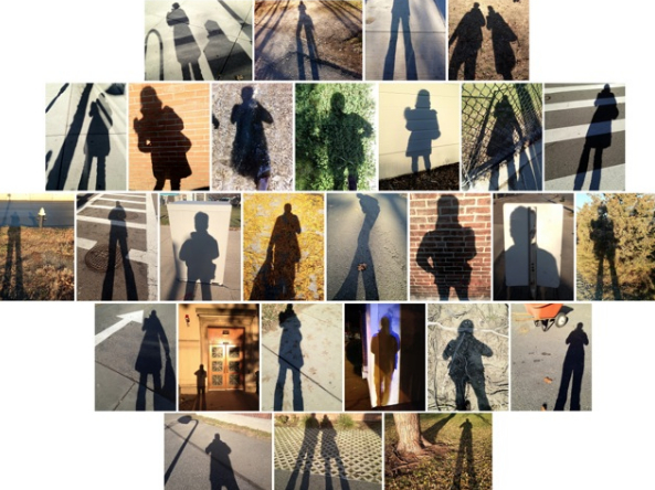 collage of shadow selfies